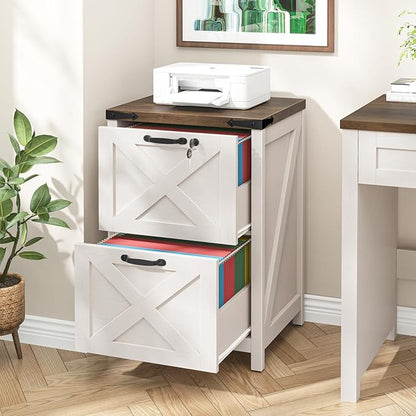 Farmhouse 2 Drawers File Cabinet - Image 4