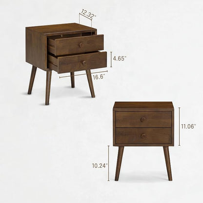 NTC Lux Nightstand with 2 Drawers, Featuring Adaptable Design, 150 lbs Load - Image 7