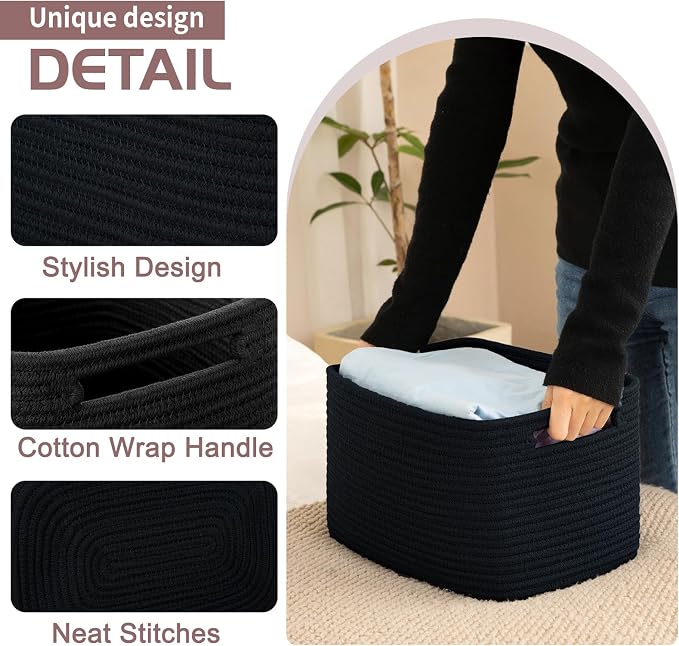 OIAHOMY 4 Pack Storage Baskets for Organizing, Cube Storage Bins for Shelves - Image 2
