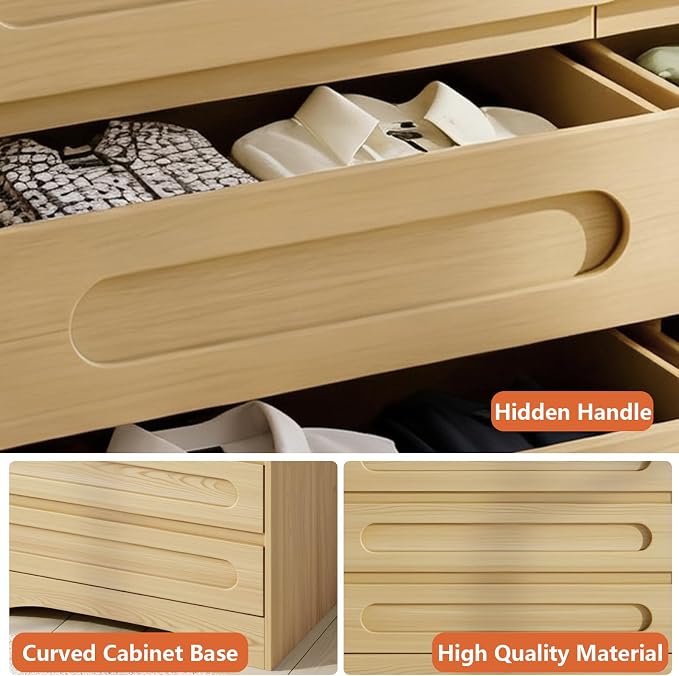 3 Drawer Dressers for Bedroom, Large Modern Dressers - Image 6