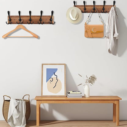 2pcs Coat Rack Wall Mount Wooden Hat Rack - Image 3