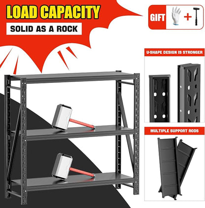 Heavy Duty Garage Shelves – Metal Shelving Unit - Image 3