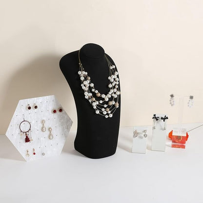 GemeShou Black necklace hanger jewelry organizer, Velvet jewelry stand necklace - Image 8