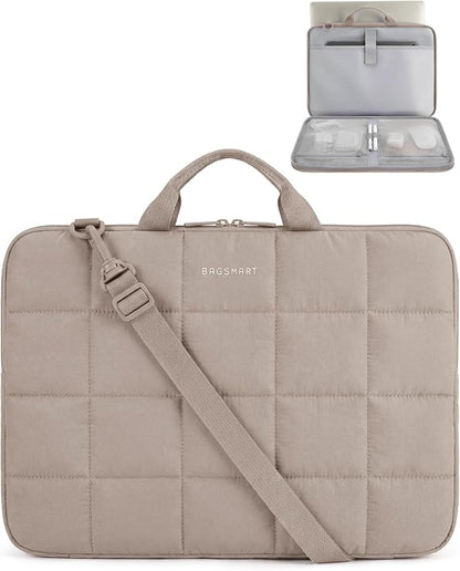 BAGSMART Laptop Case with Handle, Puffy Laptop Sleeve Bag by BAGSMART