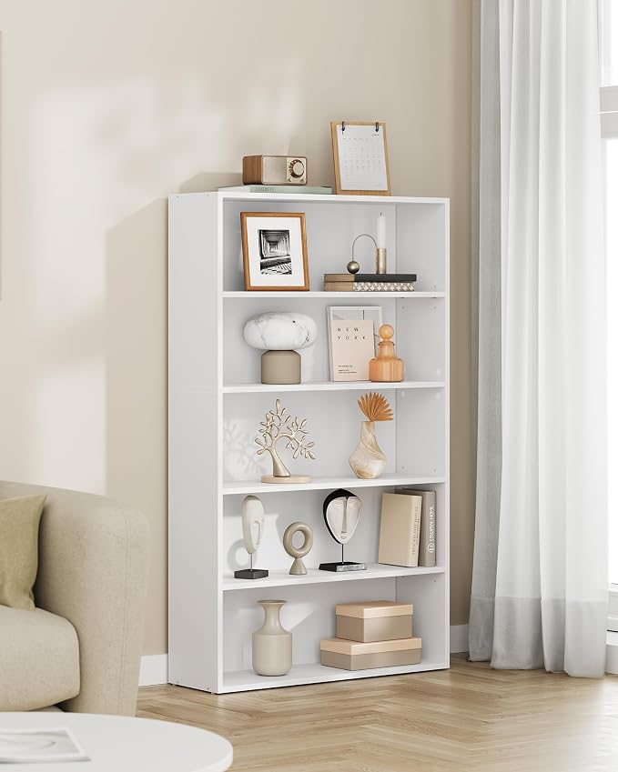 VASAGLE Set of 2 Bookshelves, 30 Inches Wide, 5-Tier Open Bookcases - Image 4