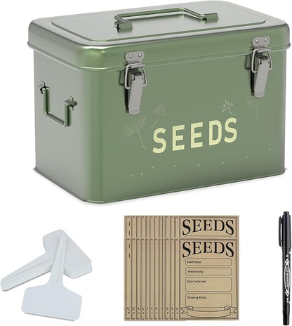 Orionstar Seed Storage Organizer, Metal Seed Saving Box by Orionstar