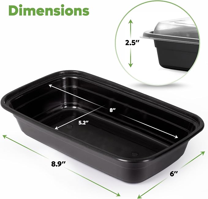 GUSTO 28 oz - 1 Compartment Meal Prep Containers - Image 2