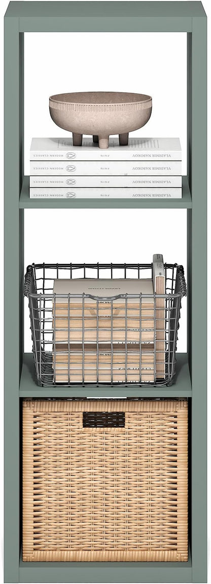 Furinno Cubicle Book Shelf, 3-Cube Bookshelf, Extra Thick Frame Horizontally & - Image 7