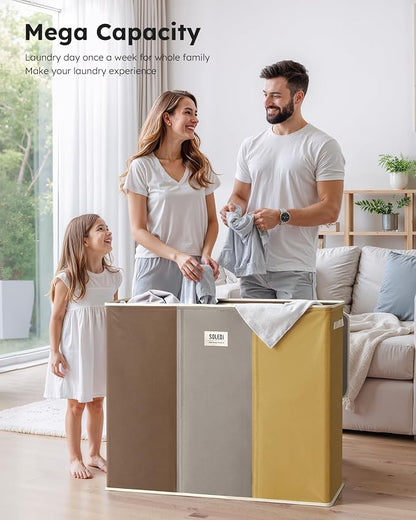 SOLEDI 180L 3-Section Laundry Hamper - Image 2