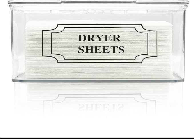 SSTATES Clear Acrylic Dryer Sheets Holder, Flip-top Laundry Pods Container - Image 4