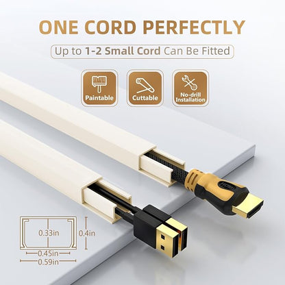 Delamu Beige Cord Hider, 85in Cord Covers - Image 2