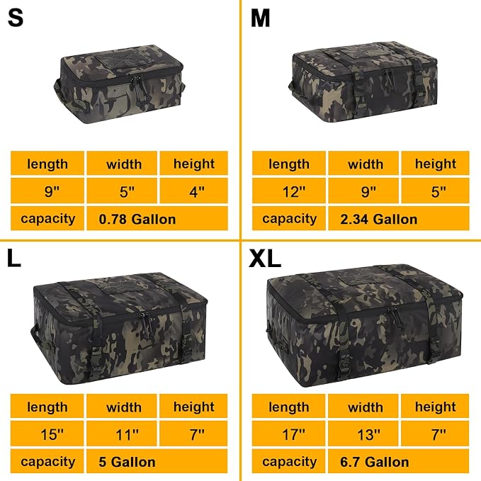 PETAC GEAR 4 PCS Tactical Modular Packing Cubes - Image 4