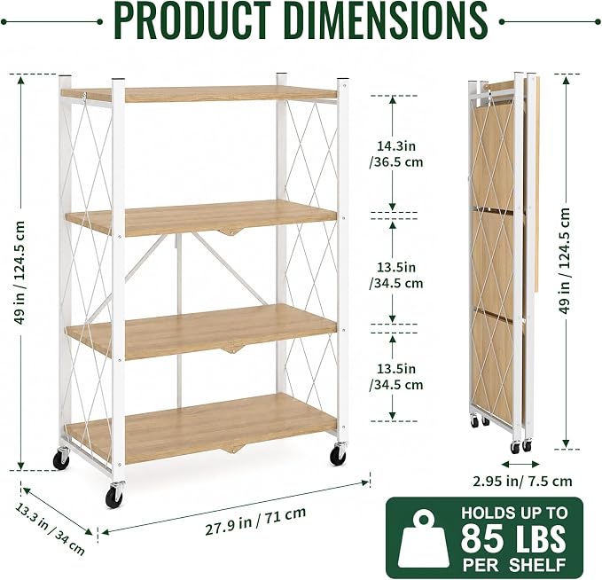 black leopard 4-Tier Foldable Shelf - Image 2