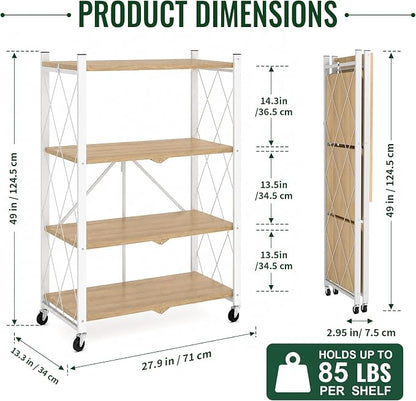 black leopard 4-Tier Foldable Shelf - Image 2