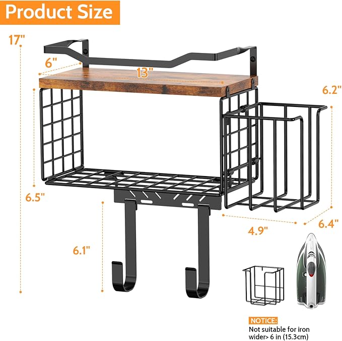 Ironing Board Hanger, T&Y Iron Board Holder Wall Mount - Image 6