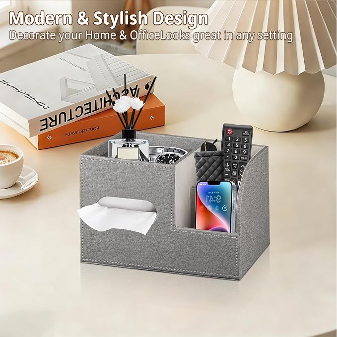Leather Square Tissue Box Cover - Image 7