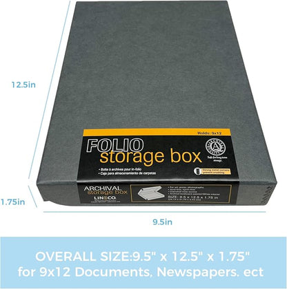 Lineco Clamshell Archival Storage Box, 9.5x12.5x1.75 Inch, Organize and Store - Image 2