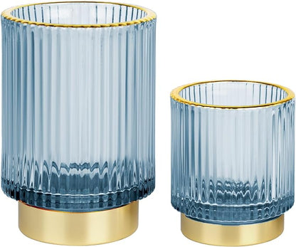 Makeup Brush holder Organizer, Crystal Glass Toothbrush Holders, Striped Make by Unknown