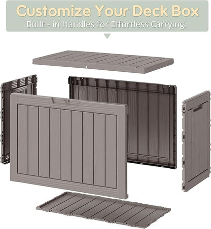 Outdoor Storage Box, Resin Deck Boxes Indoor and outdoor, Waterproof Storage - Image 6