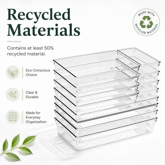 12 Pack Large Drawer Organizer Bins - Image 3