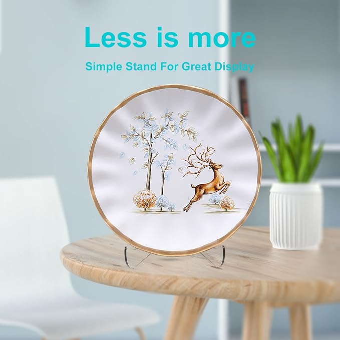 Boloyo 60-Degree Angle Acrylic Plate Display Stand, 6 Inch 2PC Clear Acrylic - Image 4