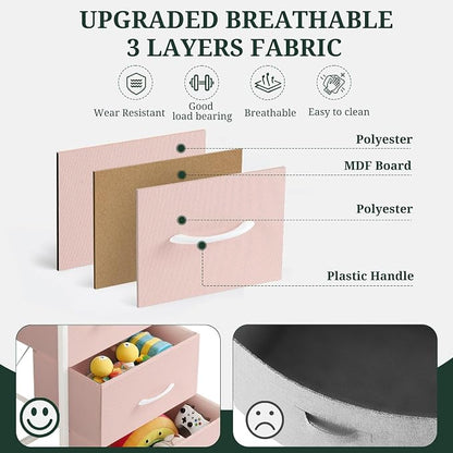 4 Drawers Dresser for Bedroom Fabric Storage Tower - Image 6