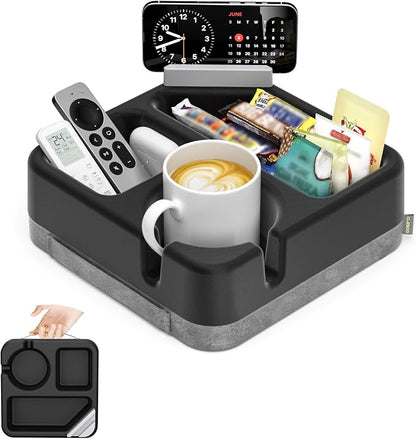 Couch Cup Holder Tray Couch Cup Holder Pillow Soft Sofa Caddy Drink Holder by CLESOO