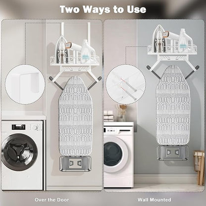 Ironing Board Hanger, Metal Over The Door or Wall Mounted Ironing Board Caddy - Image 9