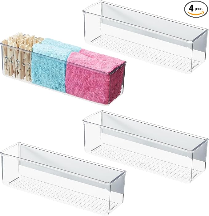 iDesign Magnetic Clear Plastic Organizer Bins by iDesign