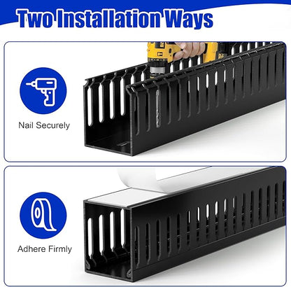 ZhiYo 99in Professional Server Rack Cable Management Raceway, H2in x W2in Cable - Image 6