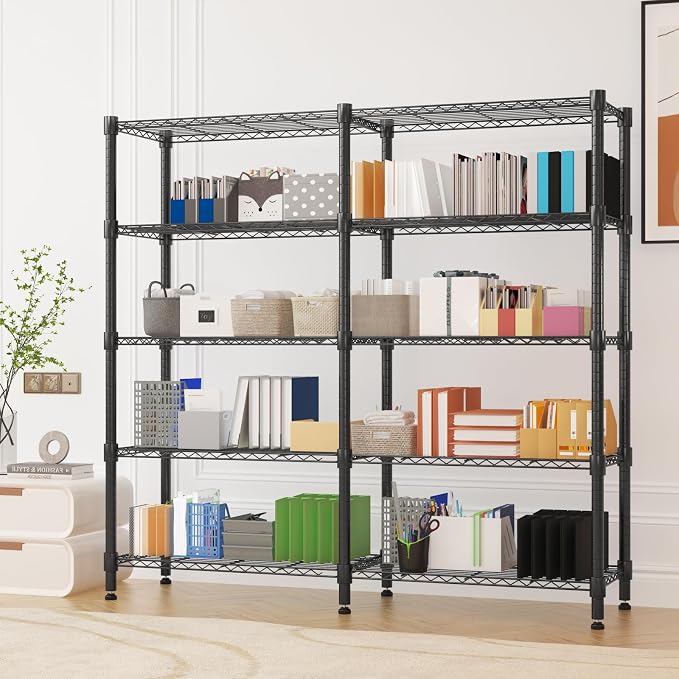 Homdox 5 Tier Storage Shelves Wire Shelving Unit Metal Shelves - Image 8