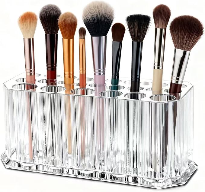 Clear Acrylic Lipstick Organizer Makeup Nail Brush Eyeliner Lip Liner Holder 26 - Image 8