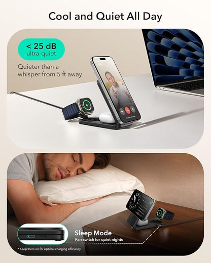 ESR 3 in 1 Charging Station for Apple, Qi2.2 25W MagSafe Charger - Image 8