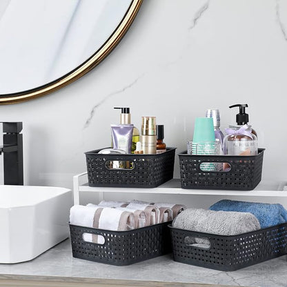 Plastic Storage Baskets, Small Pantry Organization and Storage Bins, Household - Image 5