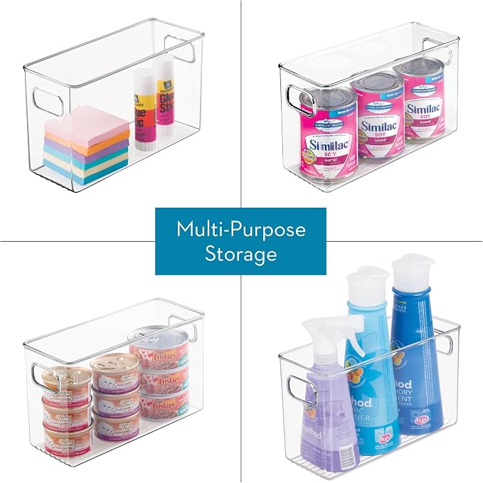 iDesign Slim Clear Plastic Storage Bin, Tall Narrow - Image 5