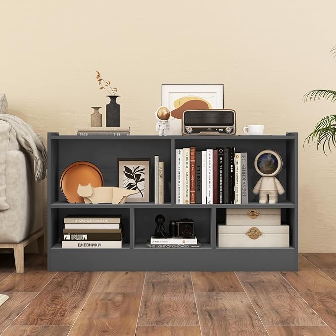Giantex 5-Cube Bookcase, Freestanding 3-Tier Bookshelf - Image 7