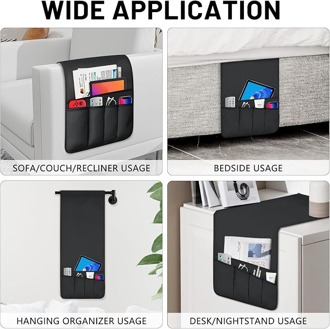 TV Remote Control Holder Couch Caddy, Non-slip Bedside Caddy Organizer - Image 3