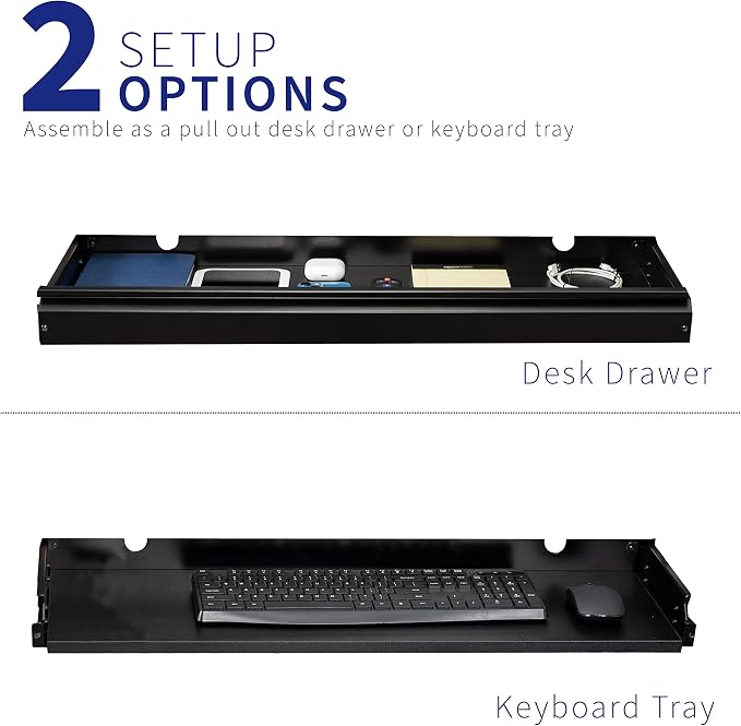 VIVO Large 33 inch Under Desk Slide Out Storage Drawer Organizer, DESK-DR33-B - Image 5