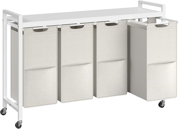 HOOBRO Laundry Sorter 4 Sections, Laundry Hamper by HOOBRO