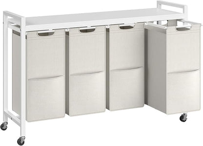 HOOBRO Laundry Sorter 4 Sections, Laundry Hamper by HOOBRO