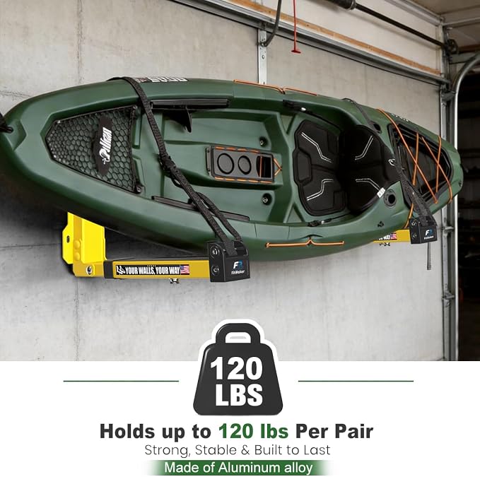 Kayak Storage Hooks Wall Mount Rack, Heavy Duty Garage Storage Hangers - Image 2