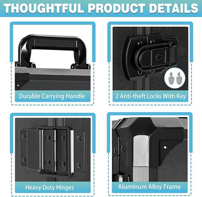 Miniatures Storage Case Miniatures Transport Case Aluminum Alloy Frame Display - Image 4