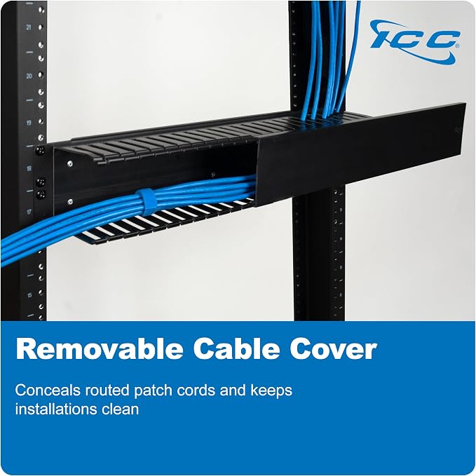 ICC 2U Finger Duct Cable Manager Panel - Image 6