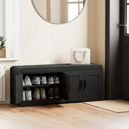 Homleke 2-Tier Storage Bench, Shoe Bench - Image 3