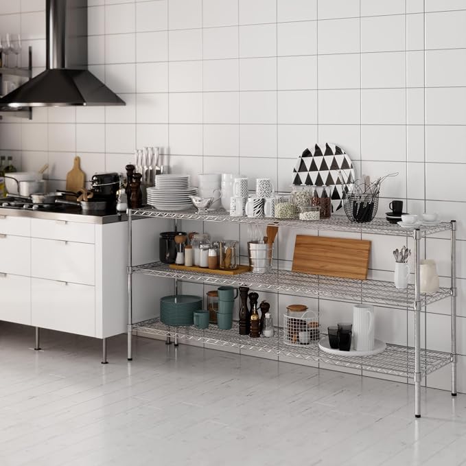 18" Deep x 72" Wide x 34" Height Wire Shelving Kit | 3-Tier | NSF Commercial - Image 6