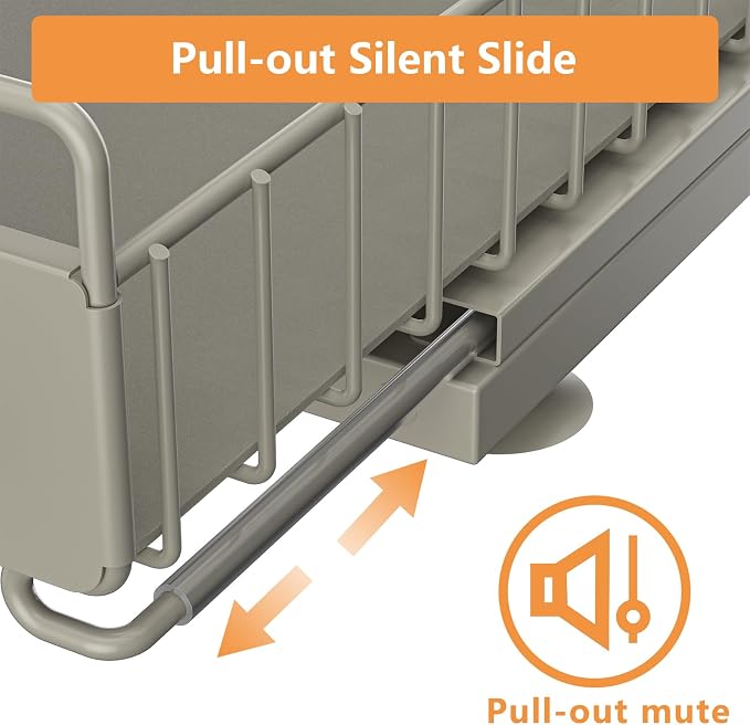Under Sink Organizer, 2 Packs Under Sink Organizers and Storage, Slide Out Pull - Image 3