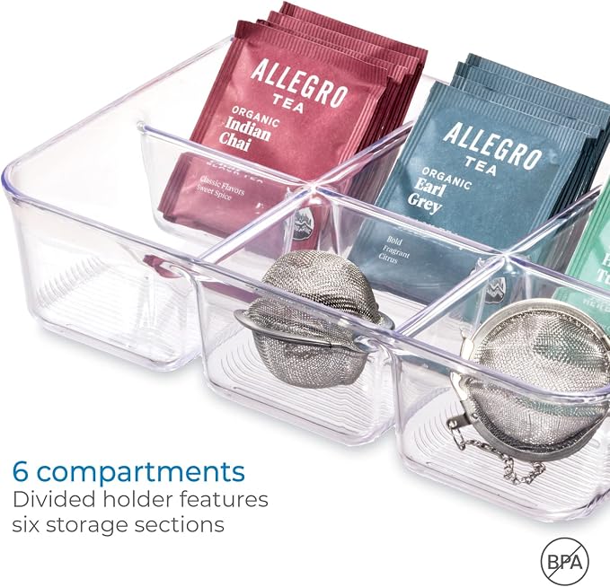 iDesign Clear Tea Bag & Sugar Packet Organizer | - Image 7
