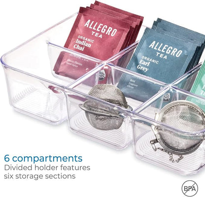 iDesign Clear Tea Bag & Sugar Packet Organizer | - Image 7