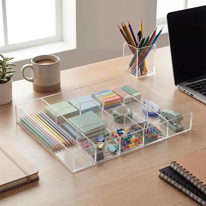 Large Acrylic Desk Deep Drawer Organizer - Image 5