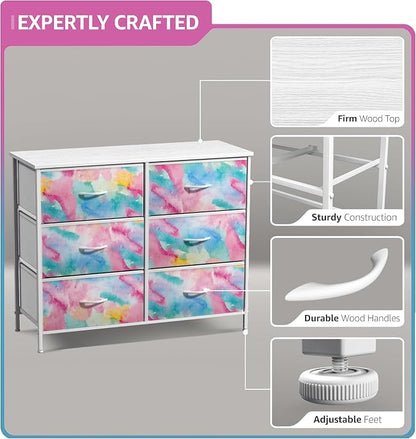 Sorbus Kids Dresser with 6 Drawers - Image 4